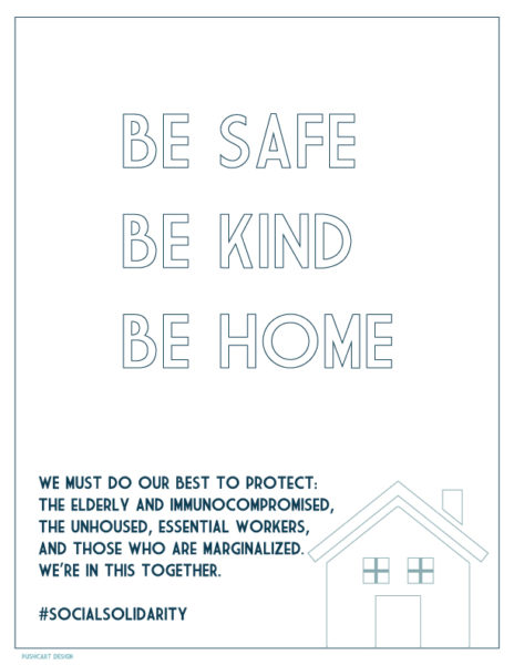 Be Safe Be Kind Be Home - Coloring Book.